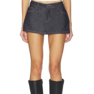 Fashion Nova dark wash denim mini skirt XS